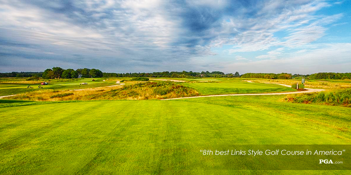 A freshly mowed fairway at Newport National Golf Club in Middletown, RI